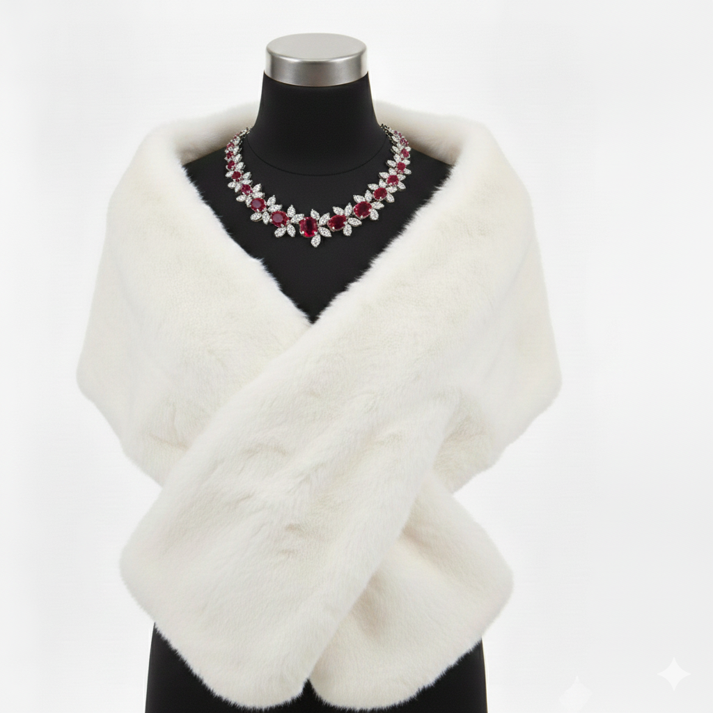 Winter Dual Shawl-White