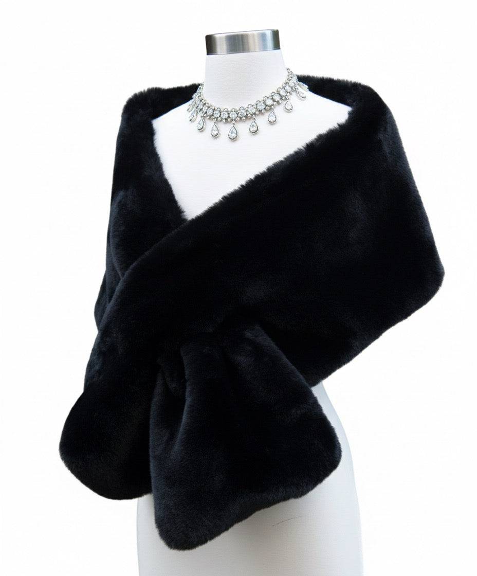 Winter Dual Shawl-Black